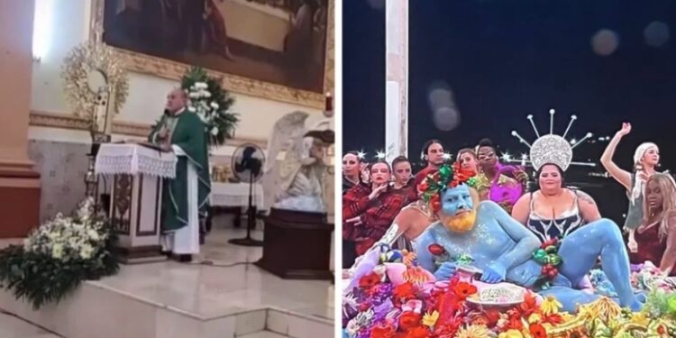 El sacerdote de Michoacán no perdonó como se hizo la representación de La Última Cena.