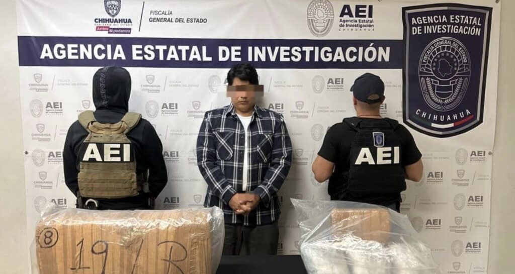 Detiene a hombre en posesión de más de 13 kilos de droga en Ciudad Juárez