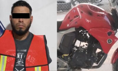 El detenido conducía a exceso de velocidad una motocicleta con pre denuncia de robo; fue interceptado por la policía y puesto a disposición de las autoridades.