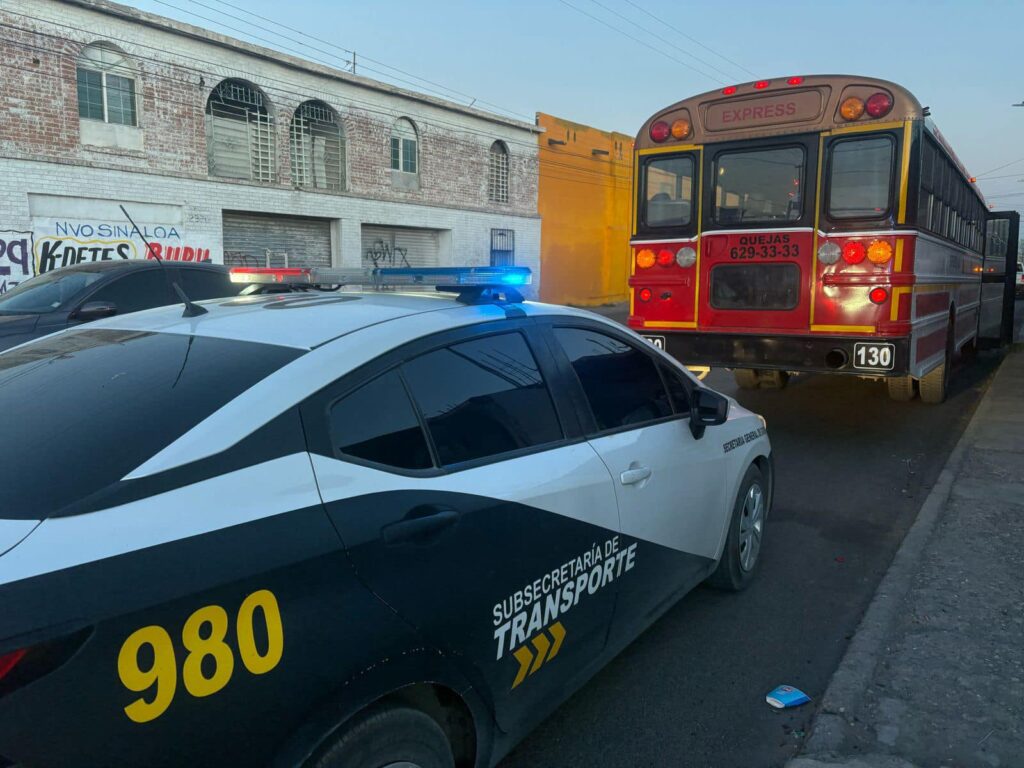 La Dirección de Transporte lleva a cabo inspección en unidades de transporte público