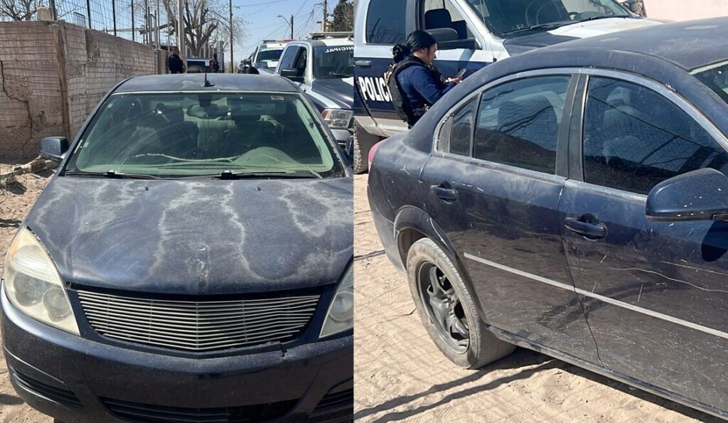 El automóvil fue encontrado abandonado con casquillos percutidos en la colonia Zaragoza