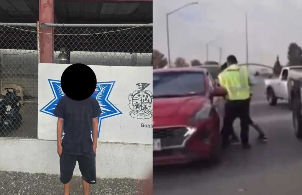 Joven fue detenido por agredir a una oficial de tránsito y provocar disturbios en la fila del puente Libre