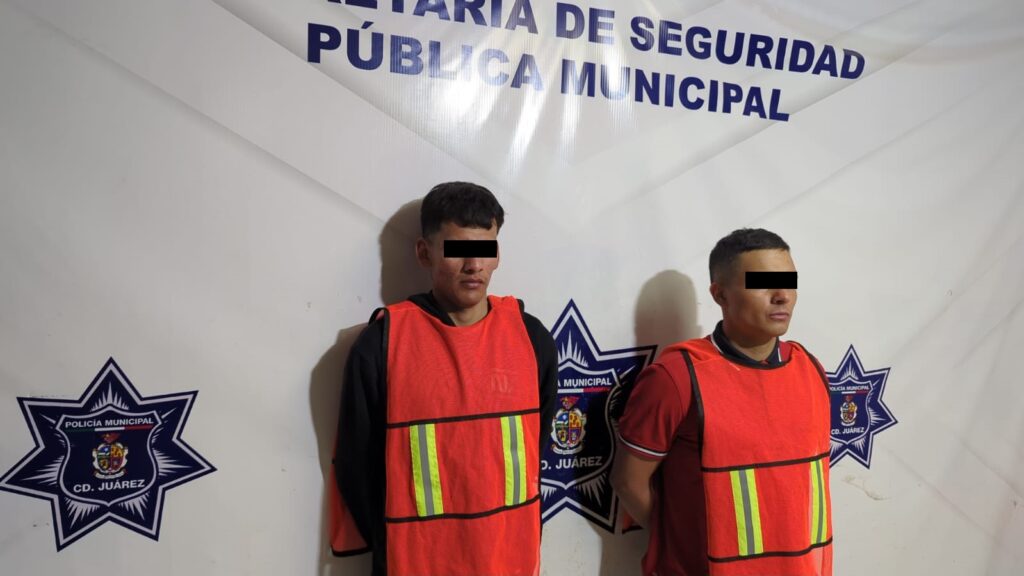 Dos sujetos fueron detenidos en flagrancia en la colonia Terrenos Nacionales por agredir con una navaja a un hombre en su domicilio