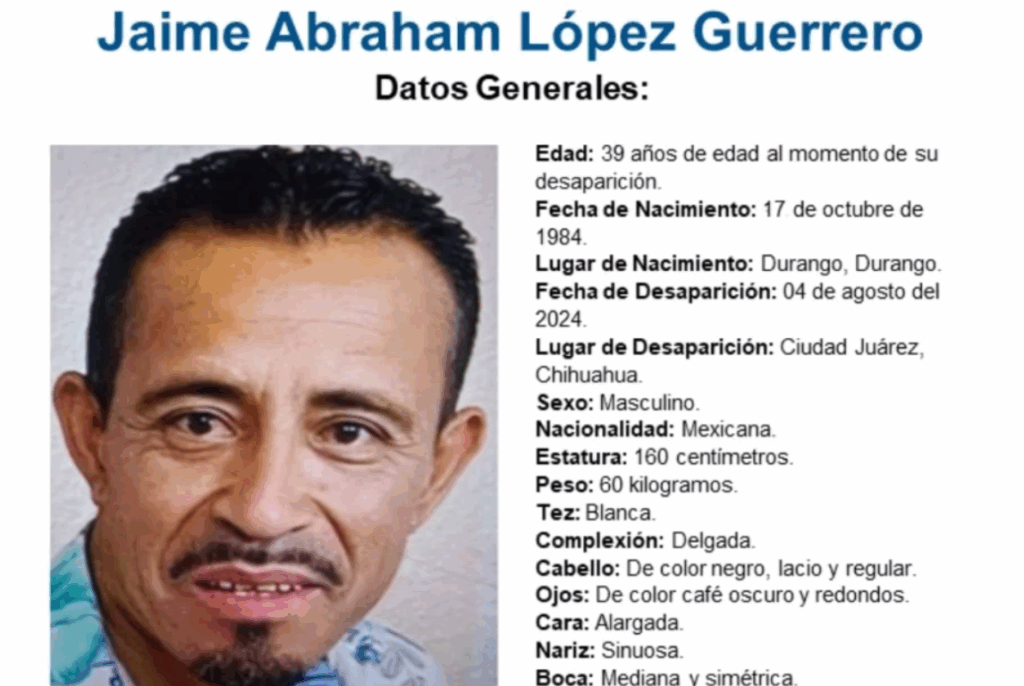 La FGE solicita el apoyo de la ciudadanía para dar con su paradero; fue visto por última vez en agosto de 2024