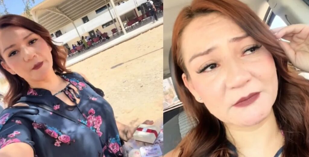 La mujer rompió en llanto al quedarse sola en el evento escolar; el caso dividió opiniones en redes sociales