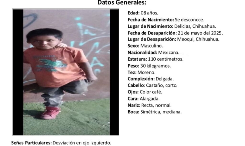 Moisés Jacob Pacheco fue visto por última vez el miércoles en Estación Consuelo; autoridades intensifican la búsqueda