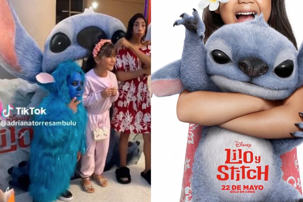 Asistió pintado de azul y con orejas peludas; los niños no dejaban de pedirle fotos