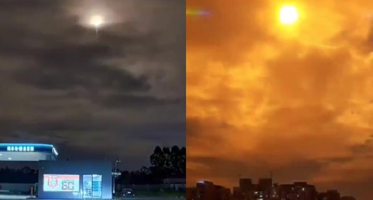 El fenómeno fue captado en video por habitantes de Maoming, pero aún no hay una explicación oficial