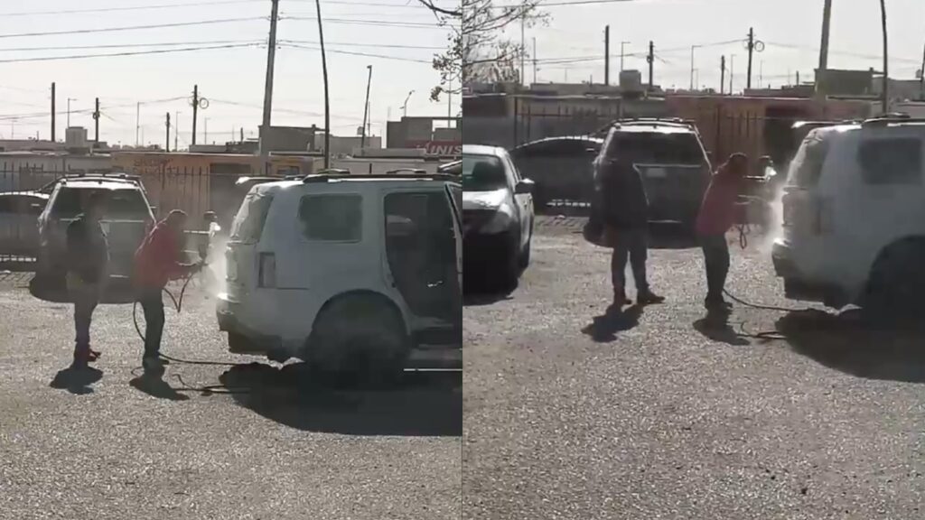 Vecinos lo denunciaron en redes por pintar autos al aire libre; la campaña busca sancionar a quienes ensucian o contaminan el espacio público