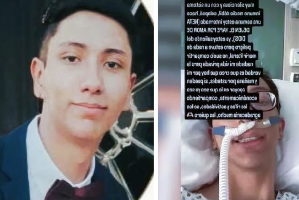 Ángel, de 22 años, falleció por neumonía causada por secuelas del vapeo; su caso conmociona a la comunidad universitaria