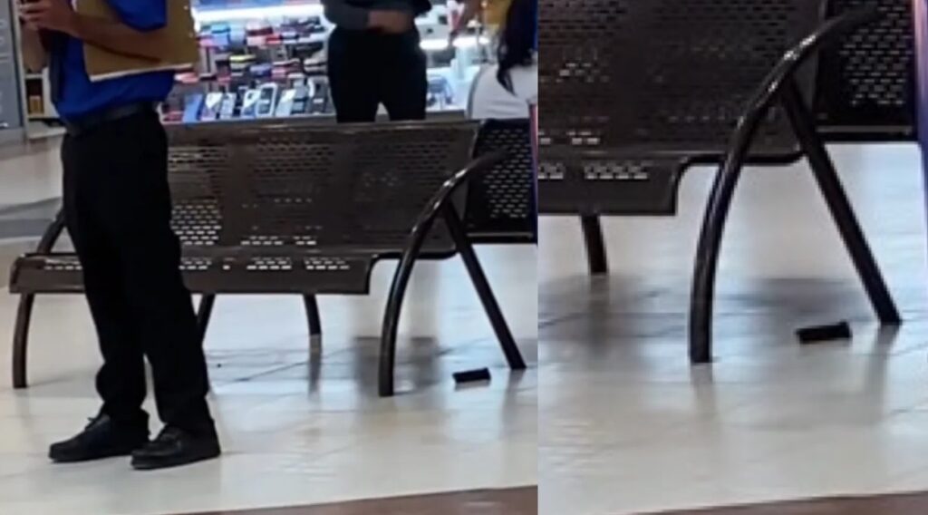 Una mujer grabó el momento del hallazgo en el centro comercial y generó especulaciones entre los usuarios