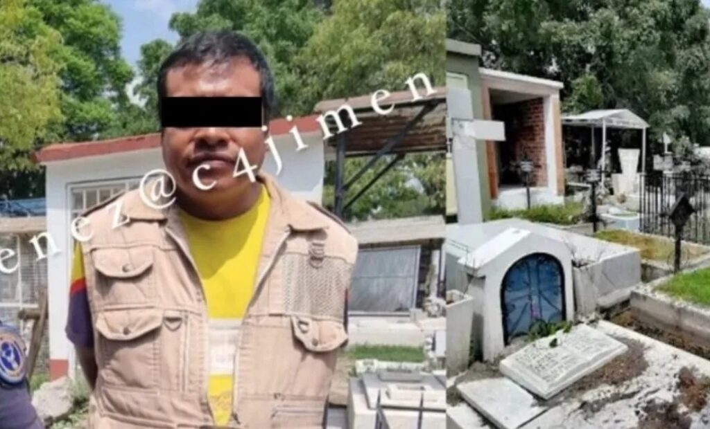 El hombre fue detenido por presunta profanación de tumbas; autoridades investigan si pretendía vender los restos