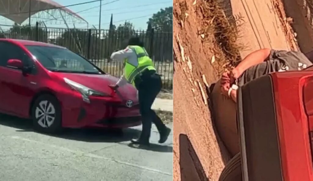 Intentó meterse a la fila para cruzar a El Paso, chocó un Mustang y luego enfrentó a la autoridad