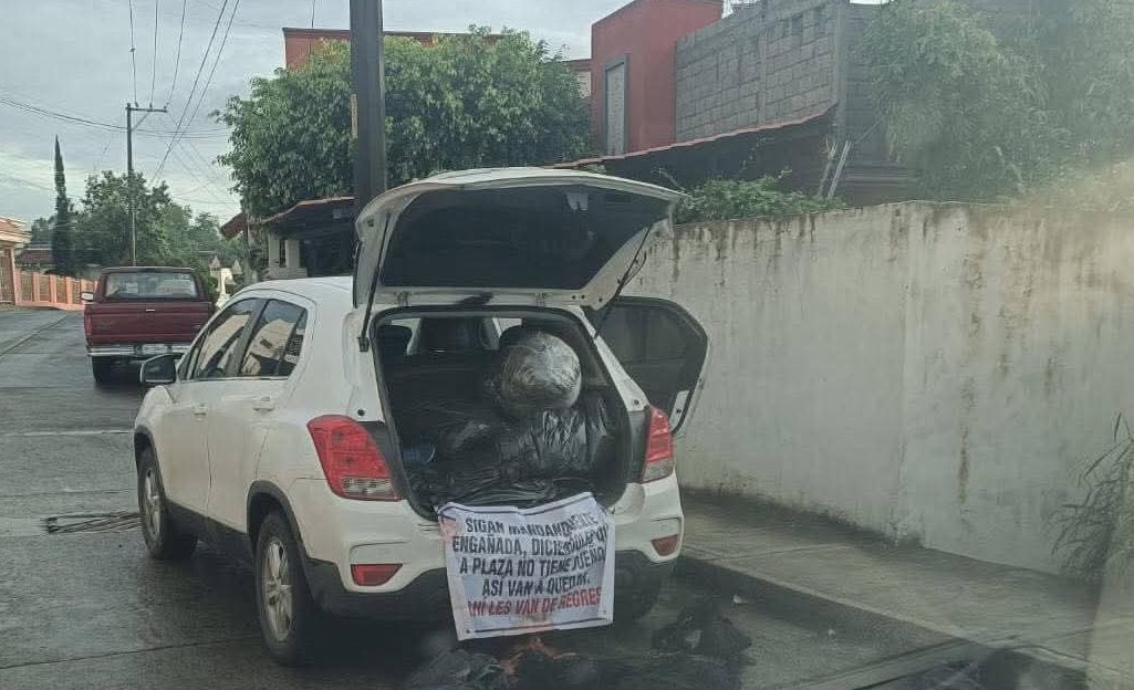 Hallan restos humanos en Veracruz; mensaje en lona sugiere ajuste de cuentas