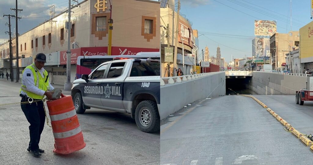 Túnel de la 16 de Septiembre permanece cerrado por inundación; ya operan motobombas para desagüe