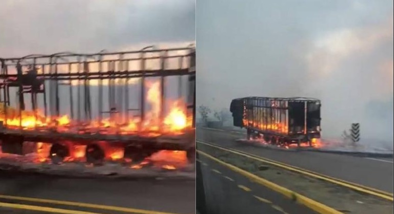 Violencia en Sinaloa: queman tráiler y camioneta blindada tras presunto enfrentamiento en Cosalá