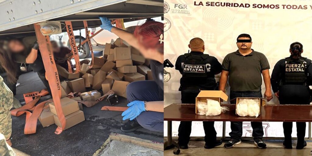 Descubren más de una tonelada de metanfetamina en carga modificada; el camión venía de Sinaloa