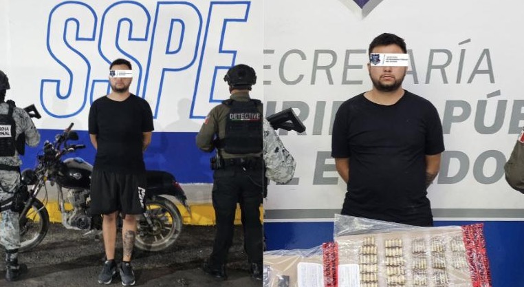 El joven intentó huir de la Policía Estatal y la Guardia Nacional, pero perdió el control del vehículo; portaba cargadores y droga