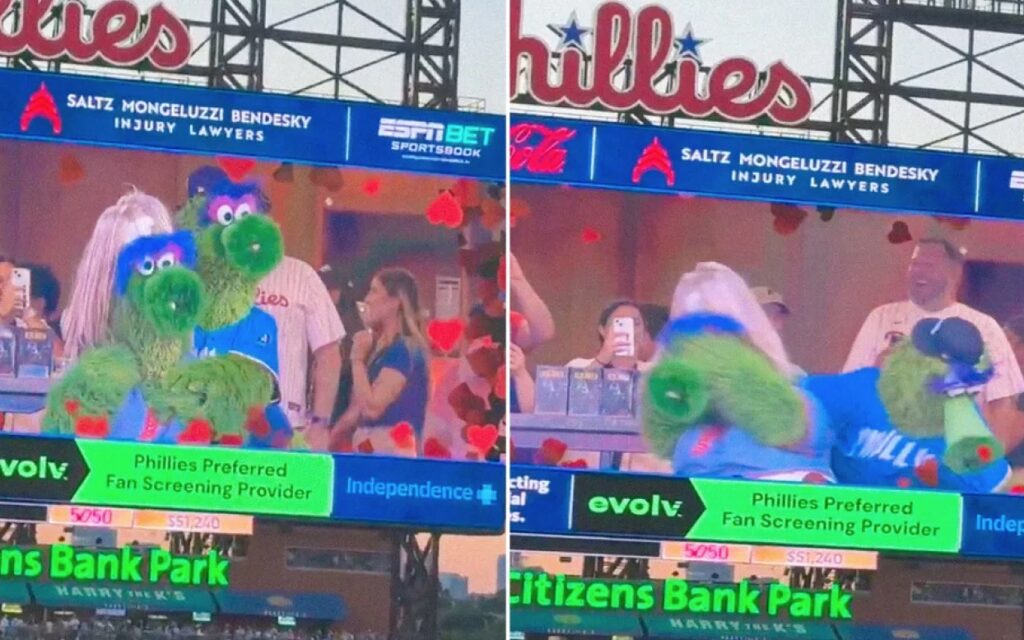 Recrearon en plena 'kiss cam' el momento incómodo del ejecutivo con su colega; el estadio estalló en risas