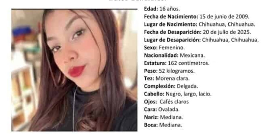 La joven fue vista por última vez en la colonia Esperanza; colectivos y vecinos se suman a su búsqueda