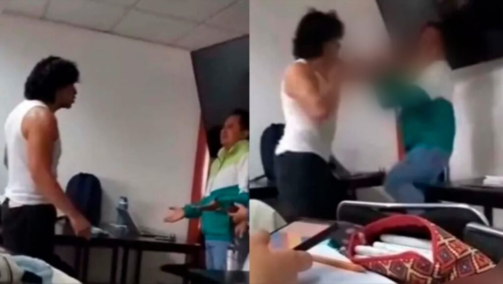 El violento incidente ocurrió dentro del aula de clases en la UPT; la universidad ya investiga y separó temporalmente al docente