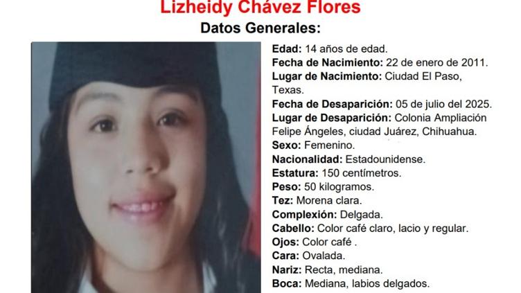 Adolescente nacida en El Paso desaparece en Juárez; Fiscalía emite pesquisa urgente