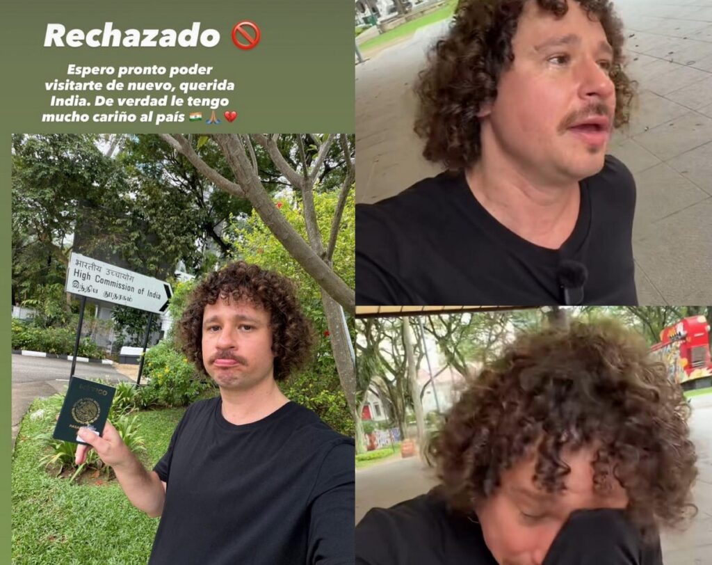 El influencer mexicano Luisito Comunica reveló en sus redes sociales que la India le negó la visa de ingreso