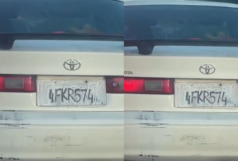 “No es IA, es México”: captan auto con placas dibujadas con plumón en Tijuana
