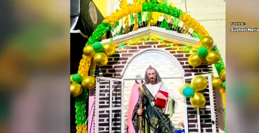 Roban figura de San Judas en Iztapalapa y causa indignación entre fieles
