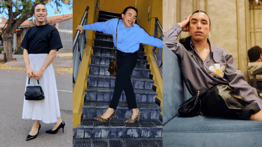 Tiene 31 años, es de Mendoza y se cansó de la ropa “para hombres”: ahora usa faldas y tacos y se vuelve viral