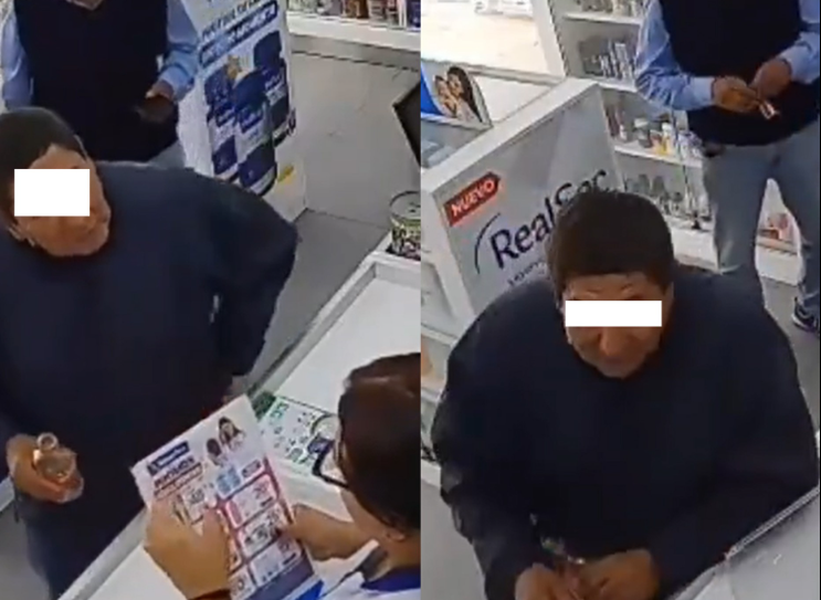 Los “viejitos del robo”: asaltan farmacia y se llevan más de 33 mil pesos en productos dermatológicos