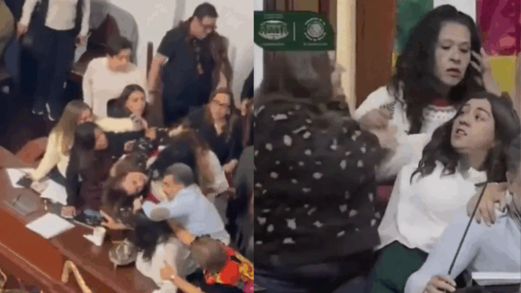 El enfrentamiento ocurrió en la tribuna durante la discusión de una iniciativa; videos del altercado se viralizaron en redes sociales