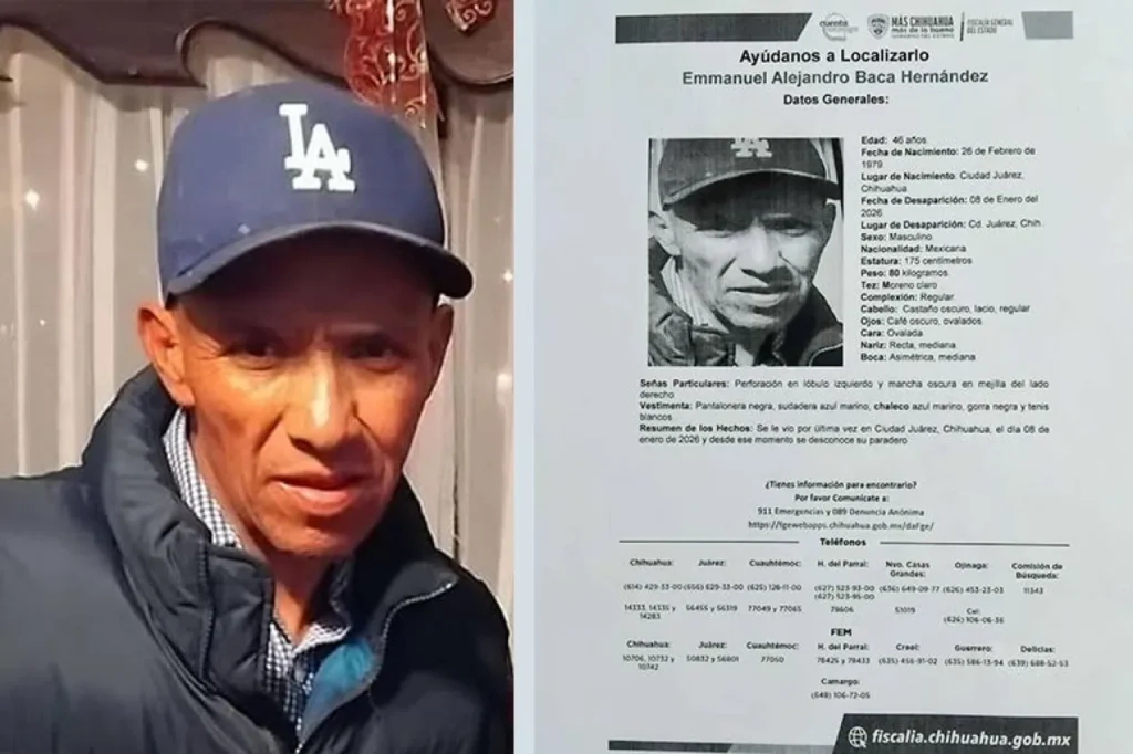 Emmanuel Alejandro Baca Hernández desapareció el 8 de enero; su familia pide apoyo para localizarlo