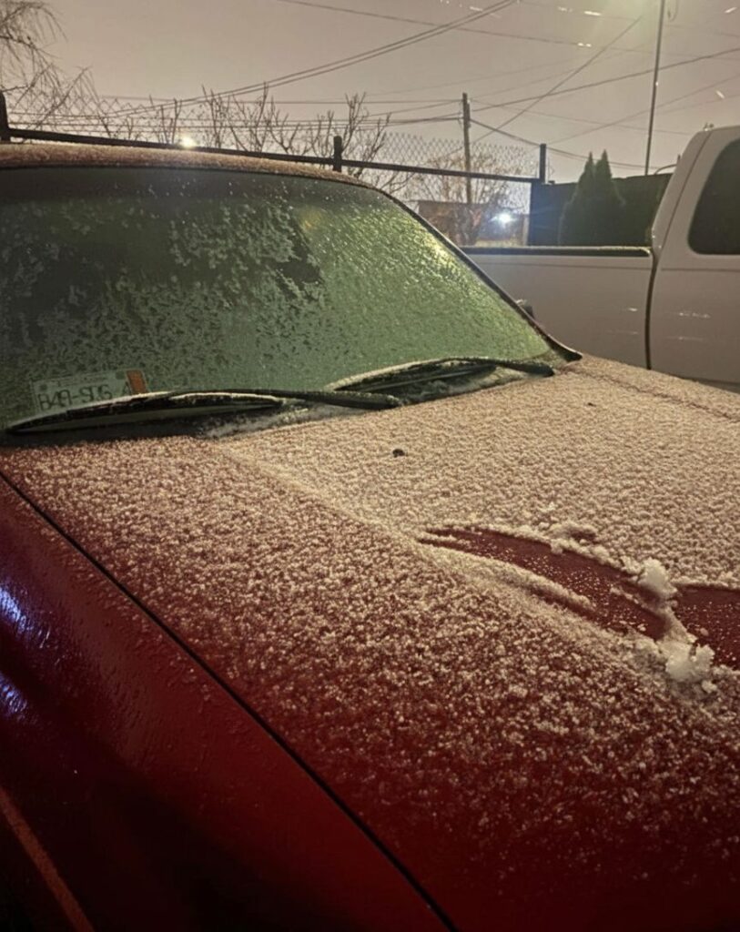 Helada cae sobre Ciudad Juárez: habrá lluvia y aguanieve en distintos sectores