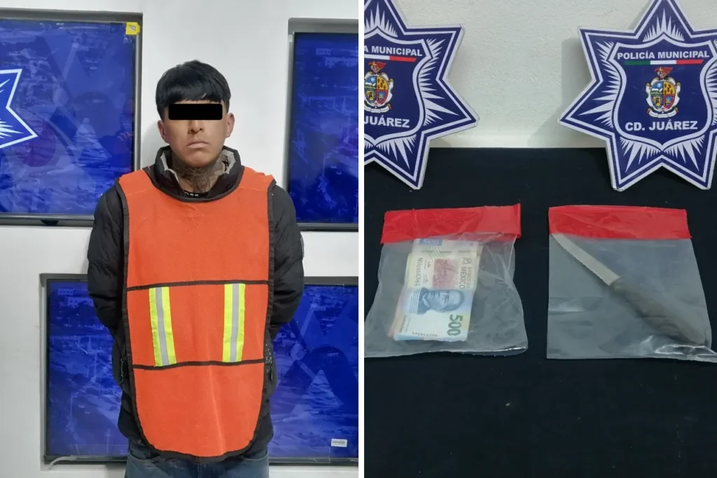 Joven armado asalta tienda de conveniencia y es detenido en Ciudad Juárez