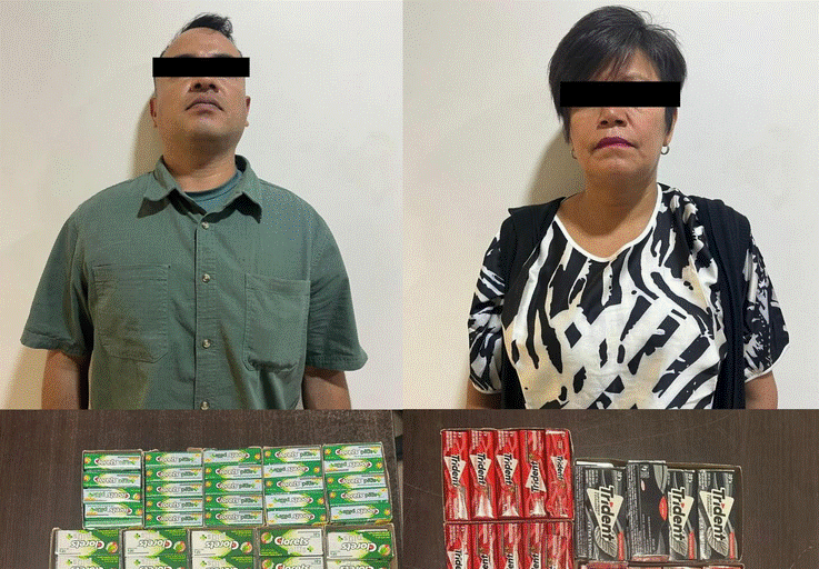 Pareja es detenida tras intentar robar cientos de productos en supermercado