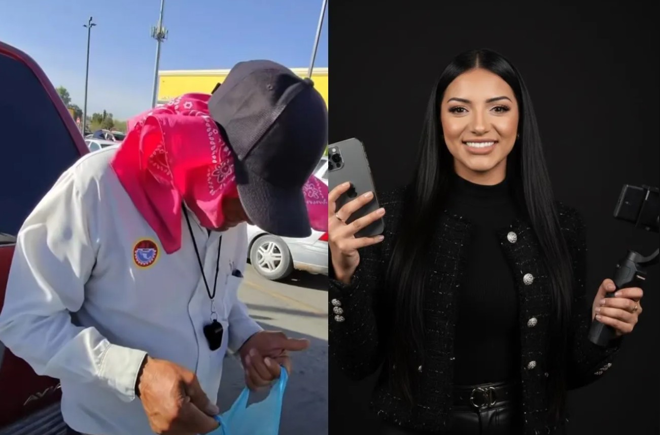 Influencer juarense conmueve al ayudar a parqueros bajo el sol 1