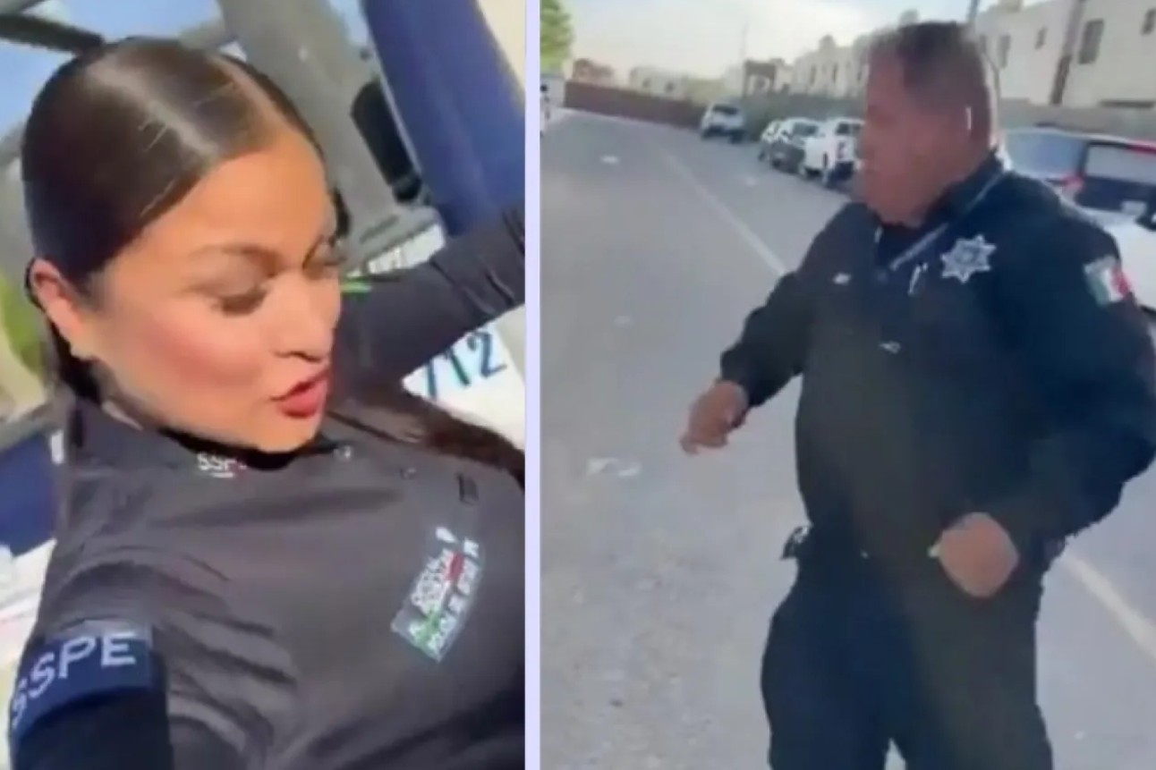 Agentes viales se hacen virales bailando cumbia 1