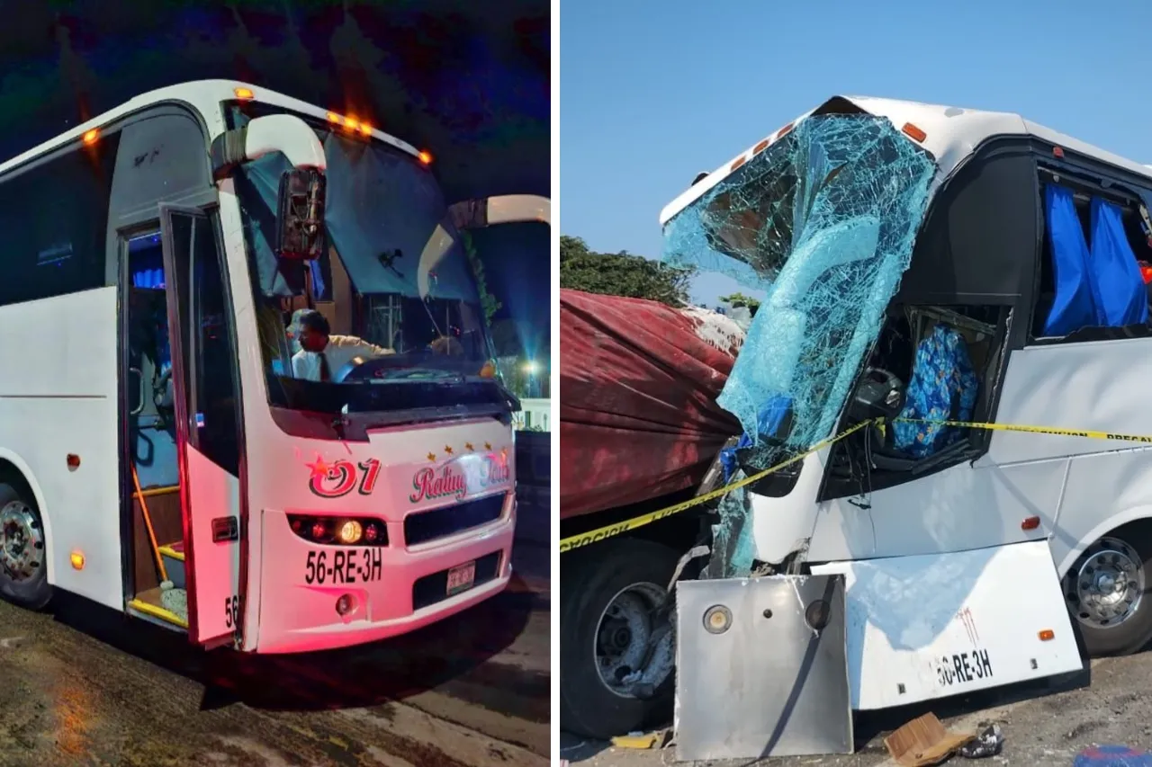 El accidente ocurrió en la autopista La Tinaja–Cosoleacaque; viajaban desde la frontera