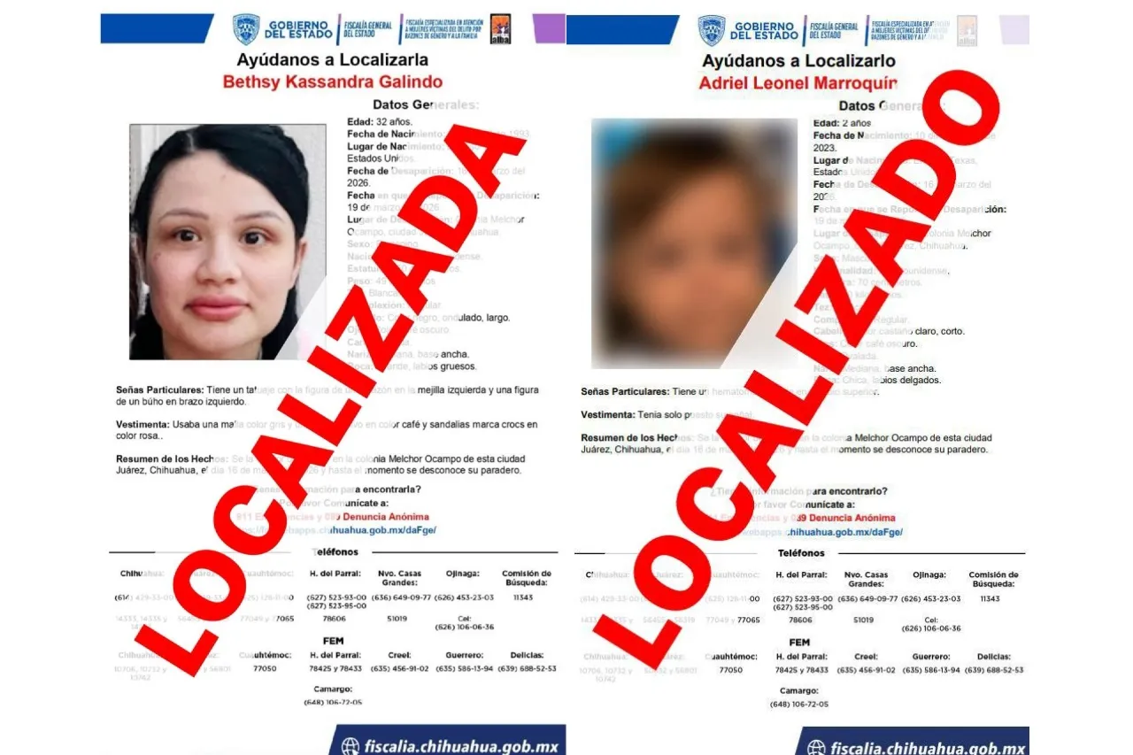 Localizan en El Paso a madre e hijo reportados como desaparecidos en Juárez 1