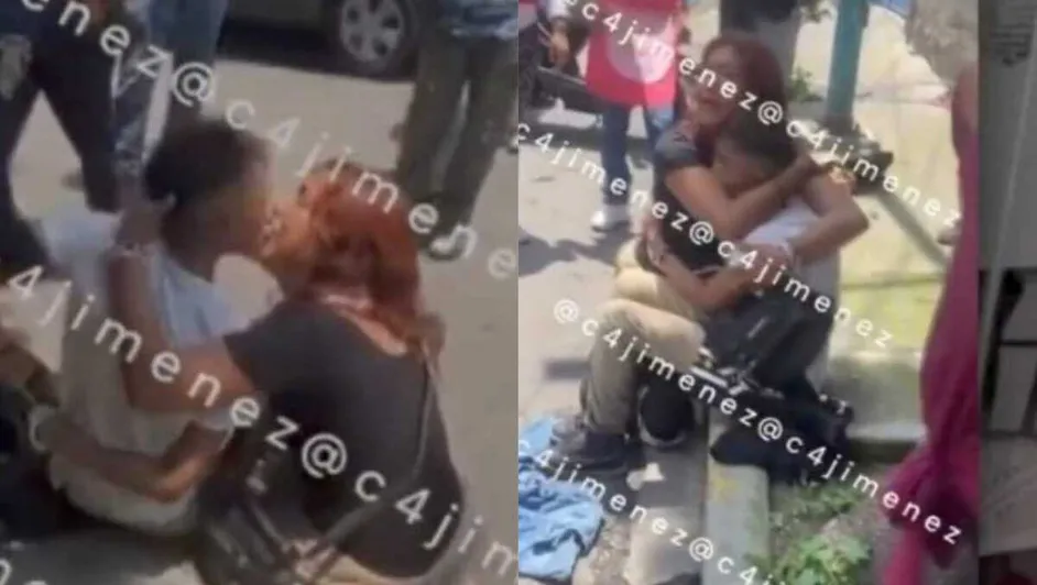 Mujer besa a novio antes de ser detenido por robo: "¡Llévenme con él!" 1