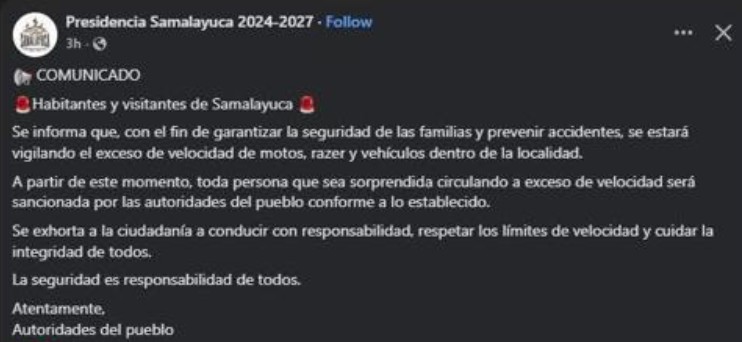 Endurecen medidas en Samalayuca: habrá multas por exceso de velocidad en la zona 2