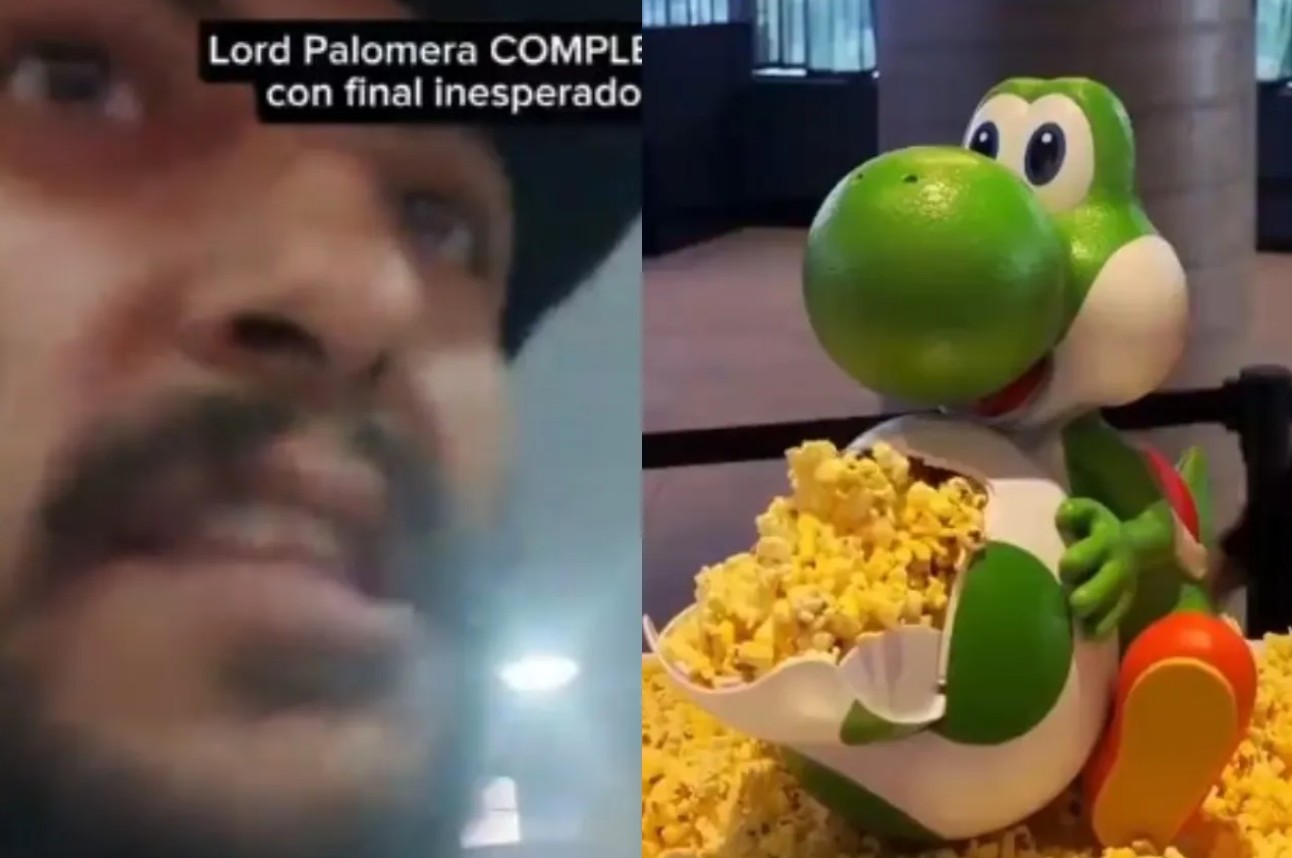 “Lord Palomera”: hombre arma escándalo en cine por palomera de Yoshi 8