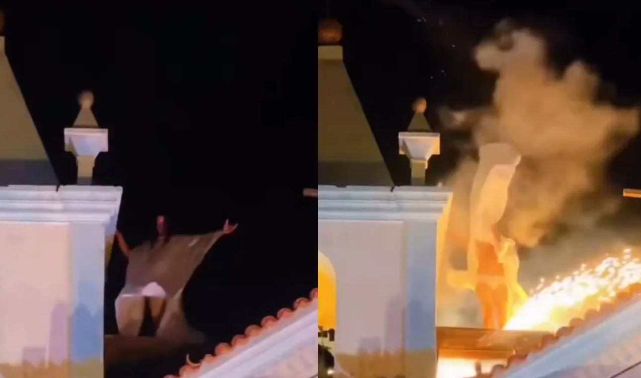 Falla pirotecnia en representación de la resurrección de Cristo 1