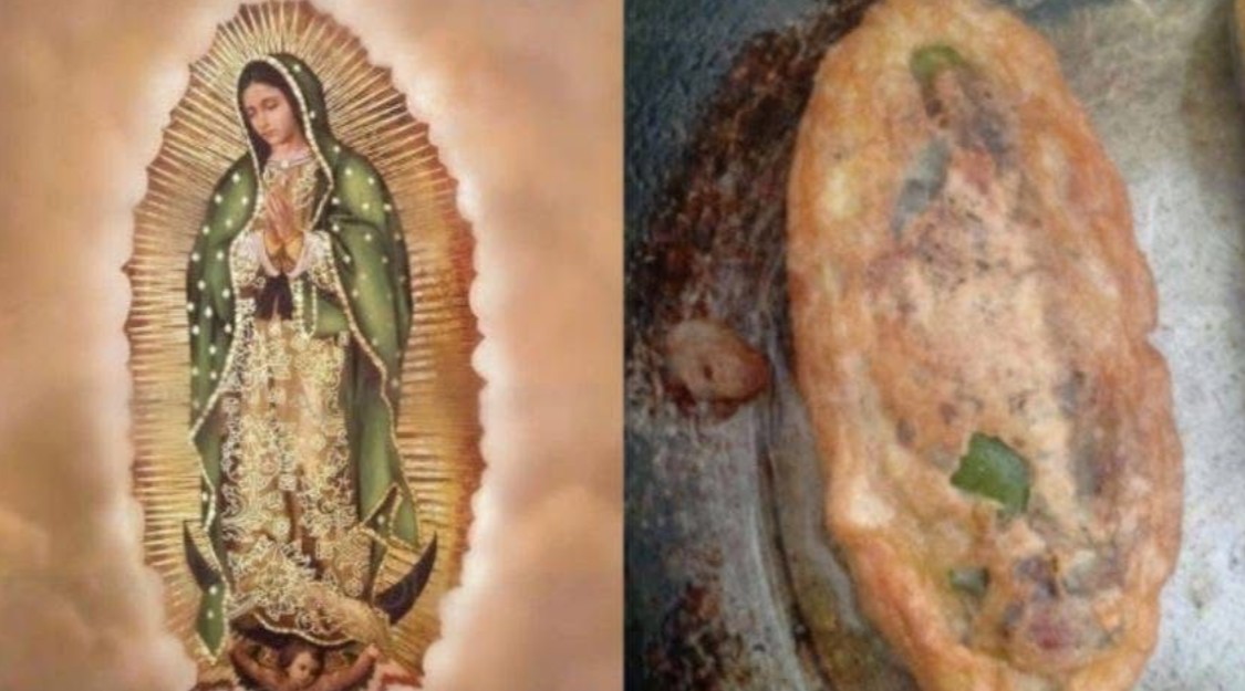 ¿Milagro o ilusión? Captan supuesta aparición de la Virgen de Guadalupe en un chile relleno 1