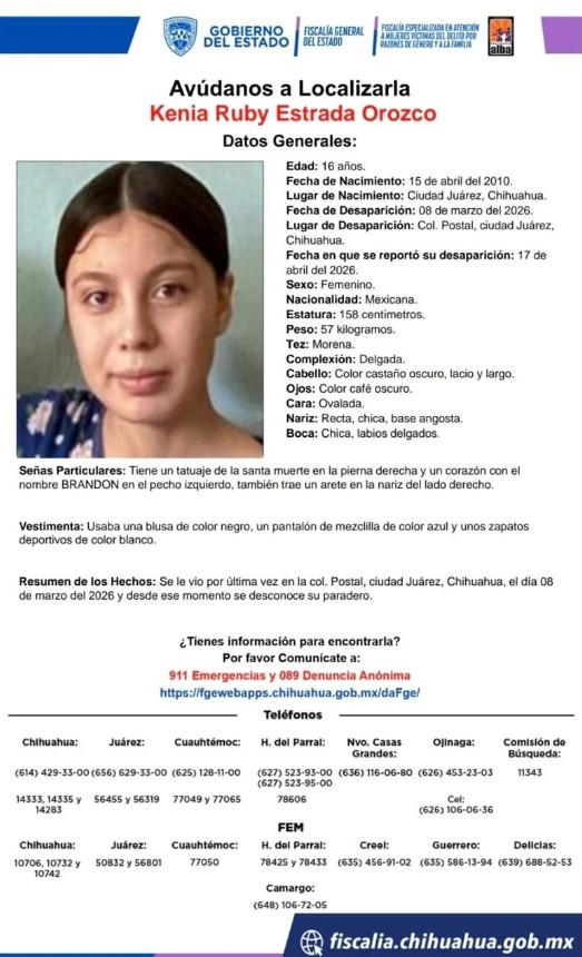 Activan búsqueda por tres adolescentes des4par3c1das en Ciudad Juárez 4