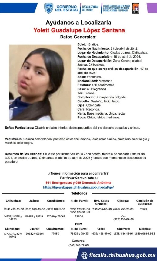 Activan búsqueda por tres adolescentes des4par3c1das en Ciudad Juárez 2