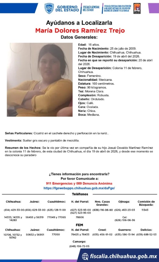 Buscan a adolescente y su bebé desap4rec1dos desde el 19 de abril 3