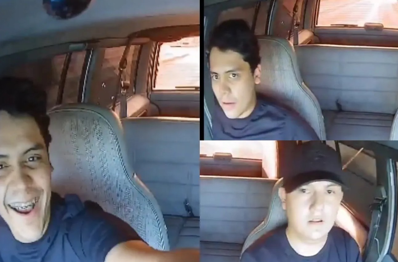 Jóvenes abandonan camioneta rob4d4 tras descubrir que eran grabados 47