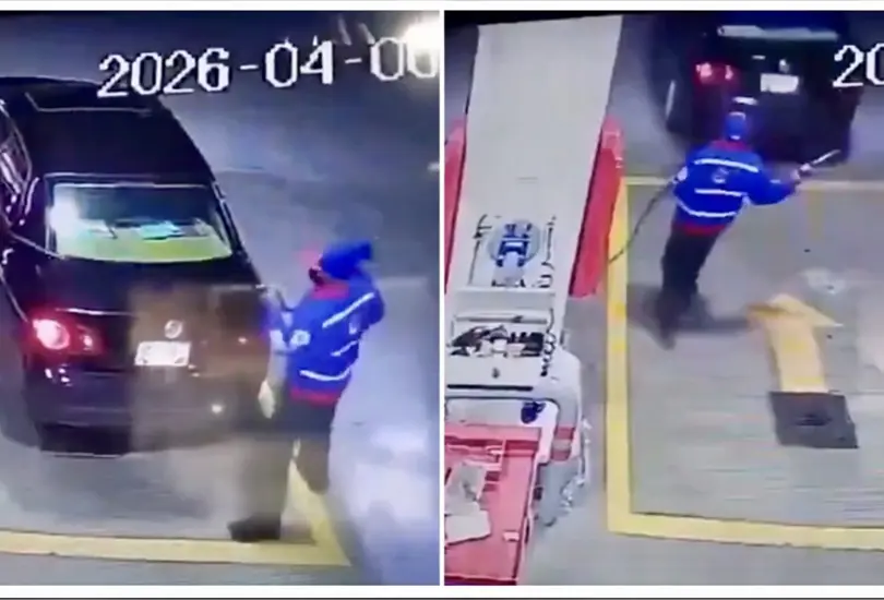 "Lady Gasolina": mujer escapa sin pagar combustible 35